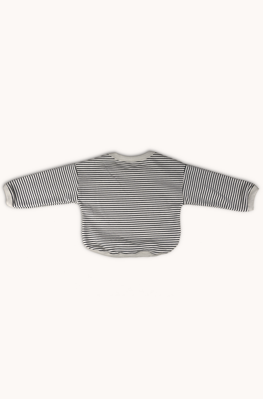 Stripey Long Sleeve Top - Beige